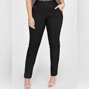 Michel Studio Black Slim Stretch Pants for Women